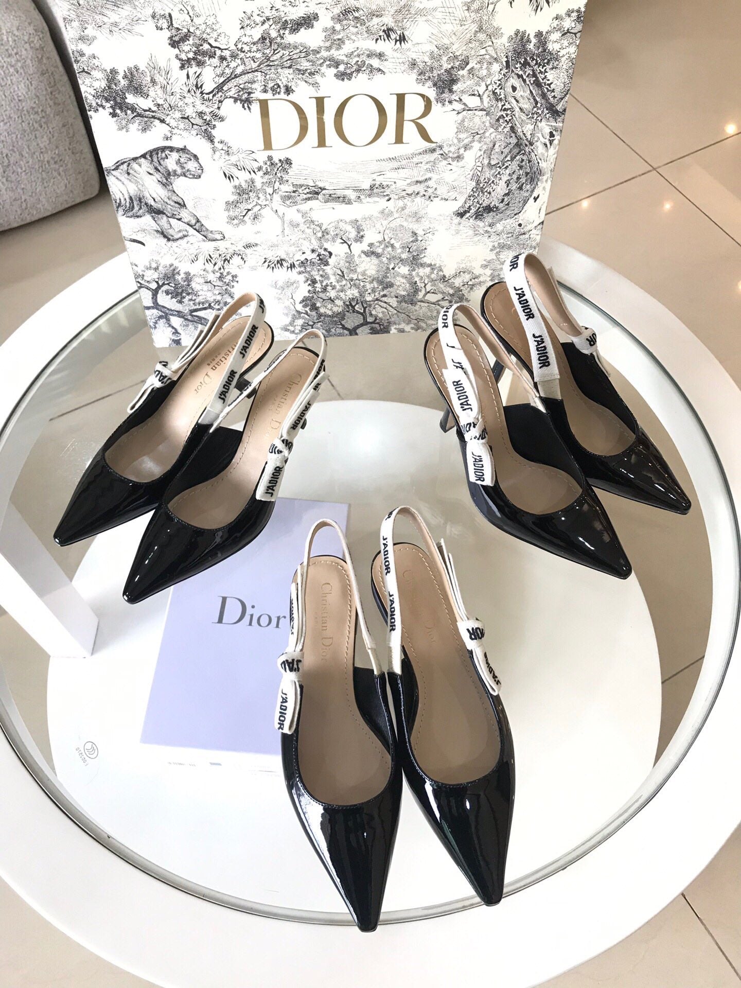 Dio Pointed bow letter ribbon slingback slingback shoes 0724070401