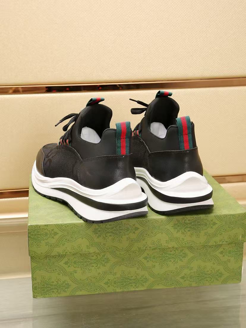 GG luxury fashion large print rubber sole sneakers 0725010201