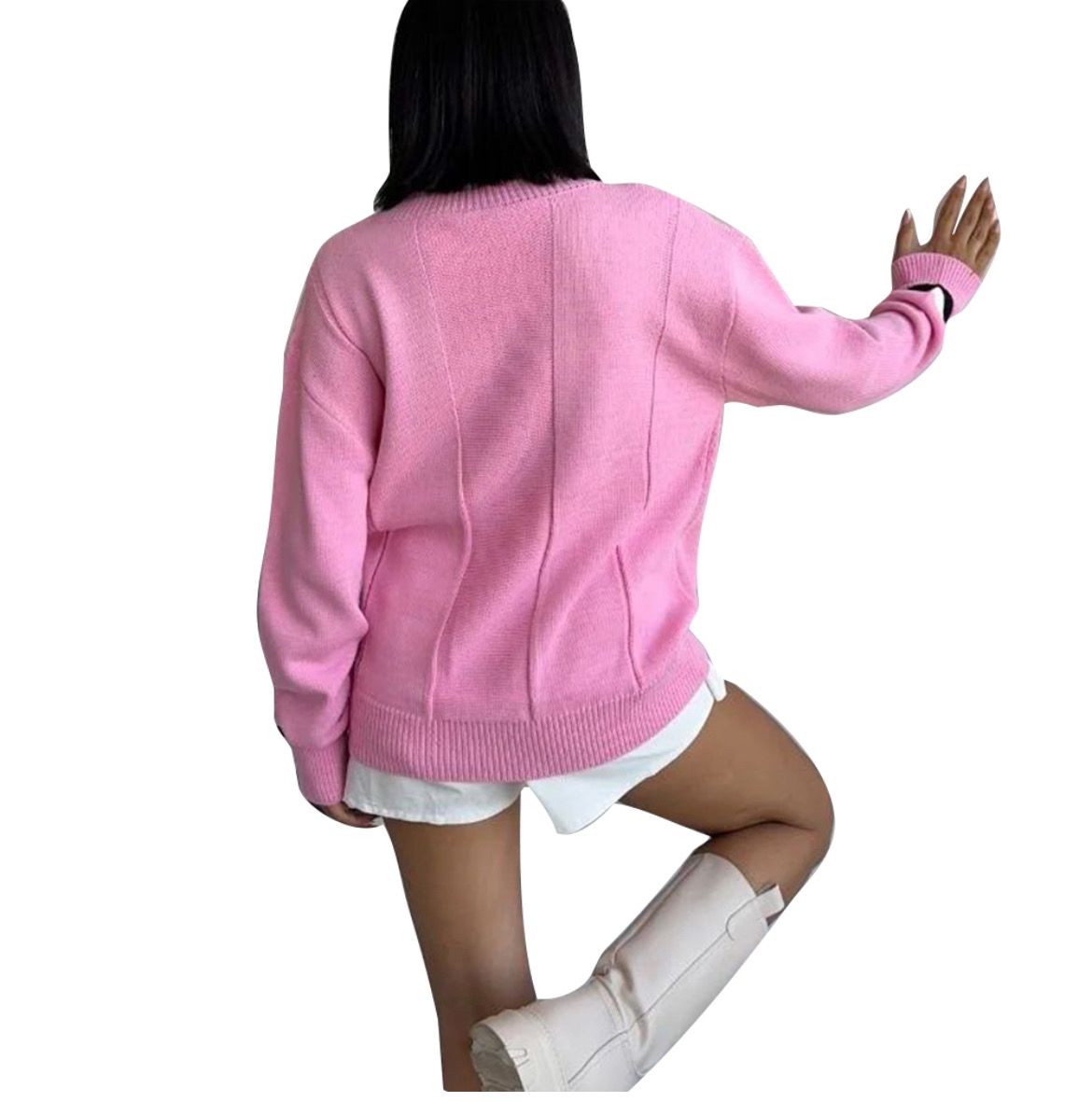 Embroidered v-neck top 9000827010