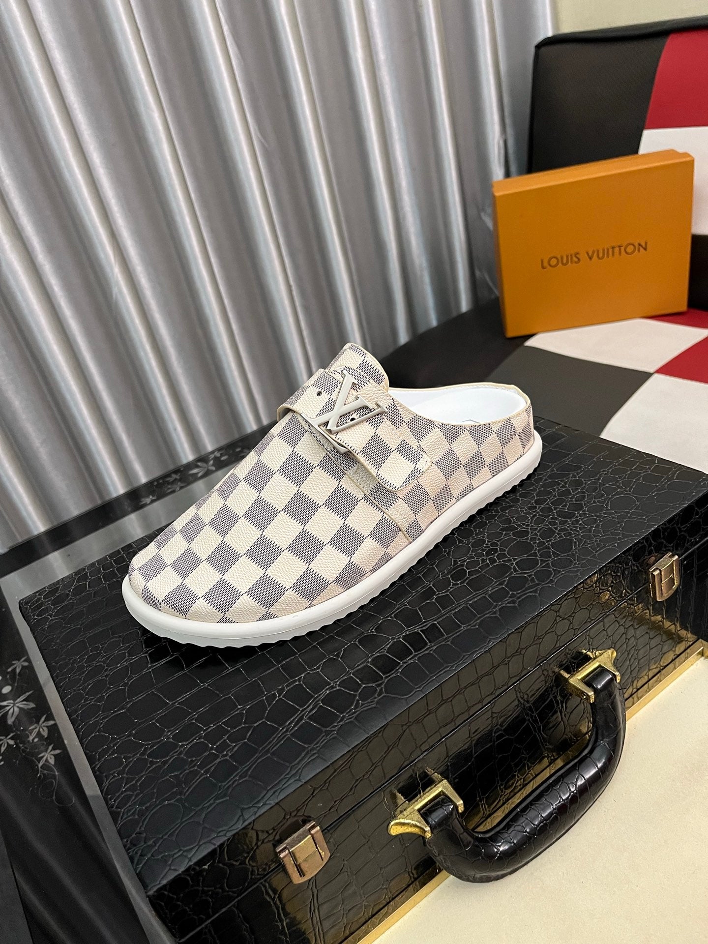 Lvv fashion casual plaid slippers 0725082903