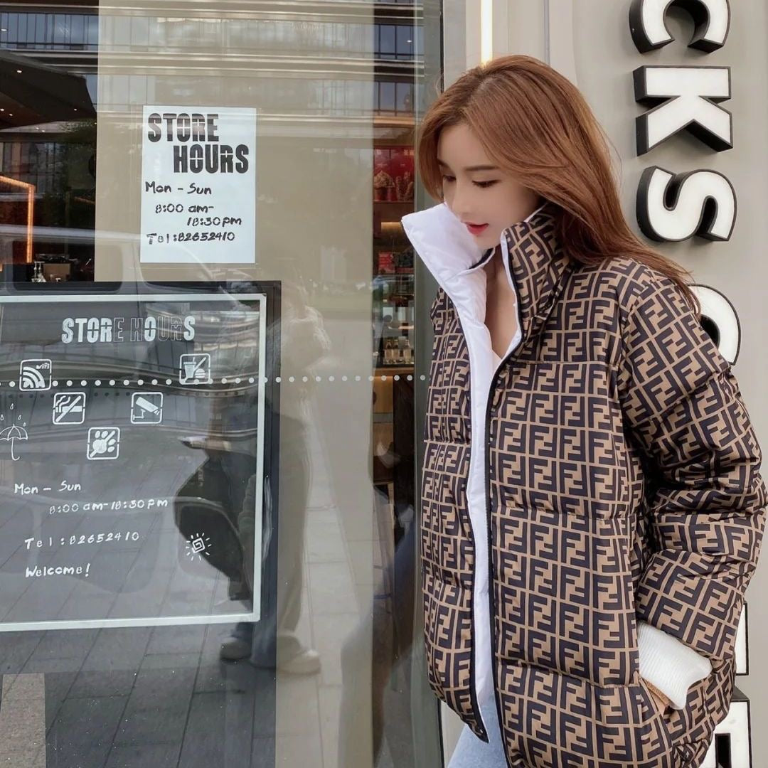 2023 New autumn and winter double-sided down jackets for men and women, loose casual plus velvet warm hooded jackets XC1523092002