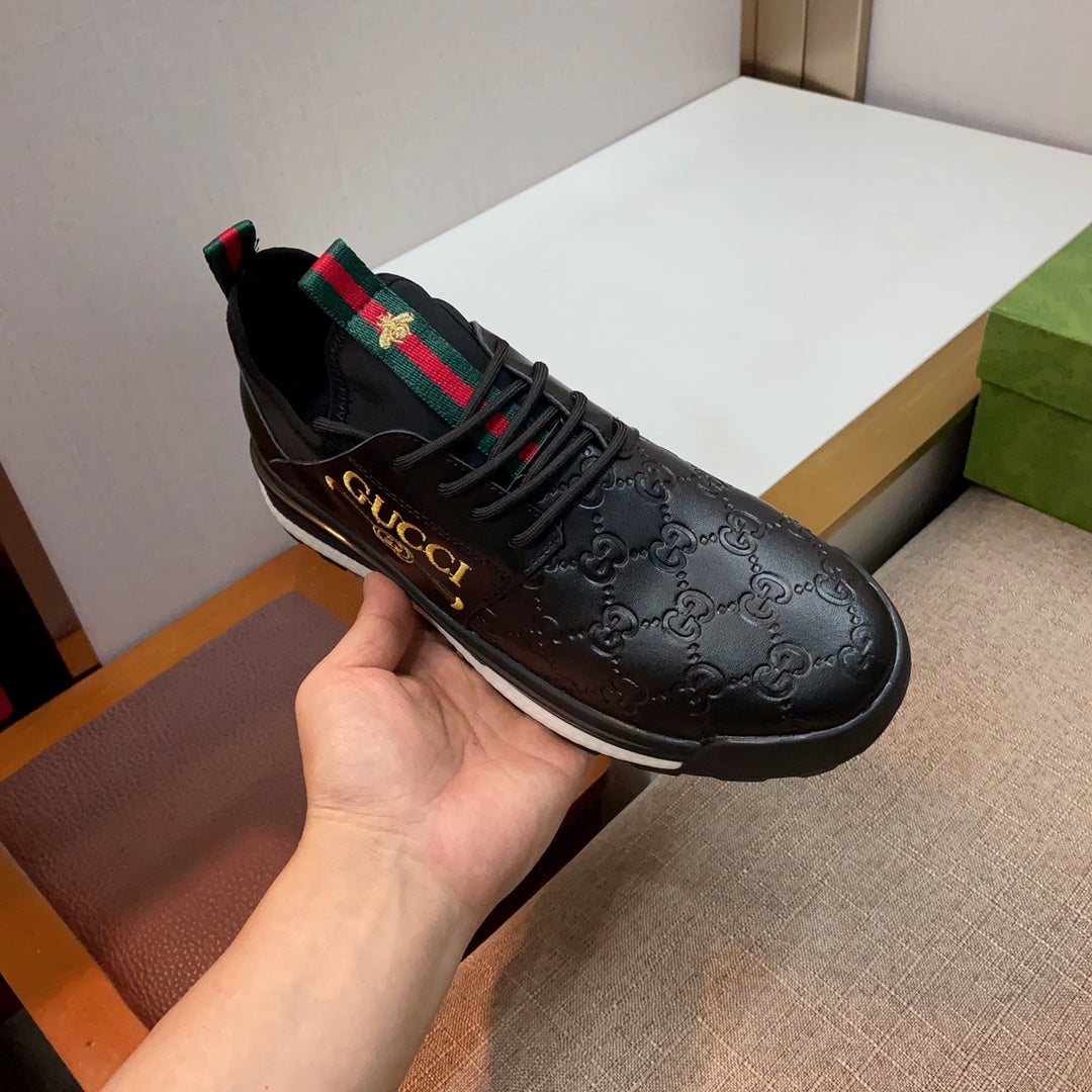 G Fashion Men's Printed Leather Casual Sneakers 0724080803