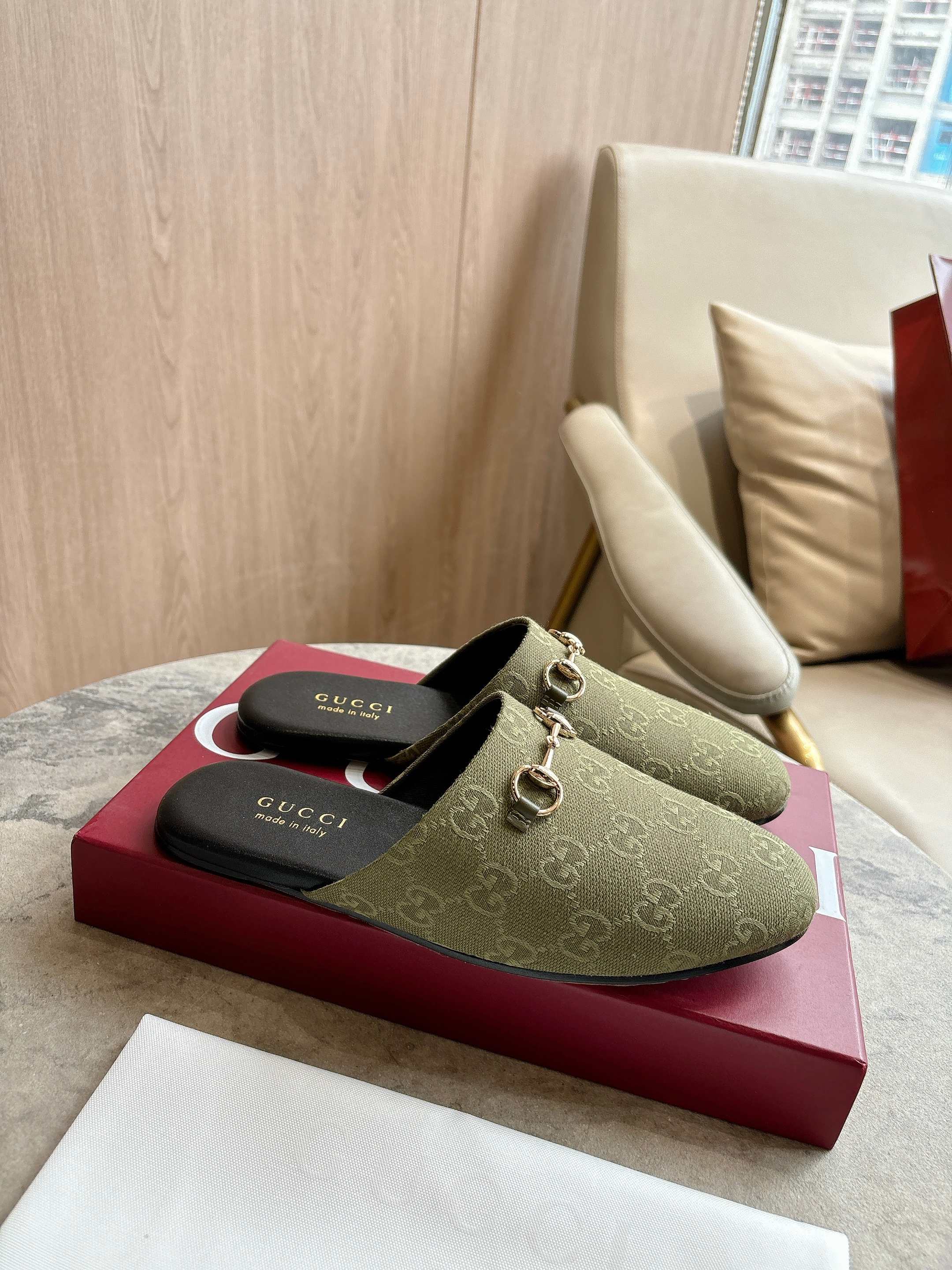 GG horse bit buckle slippers 0725101406