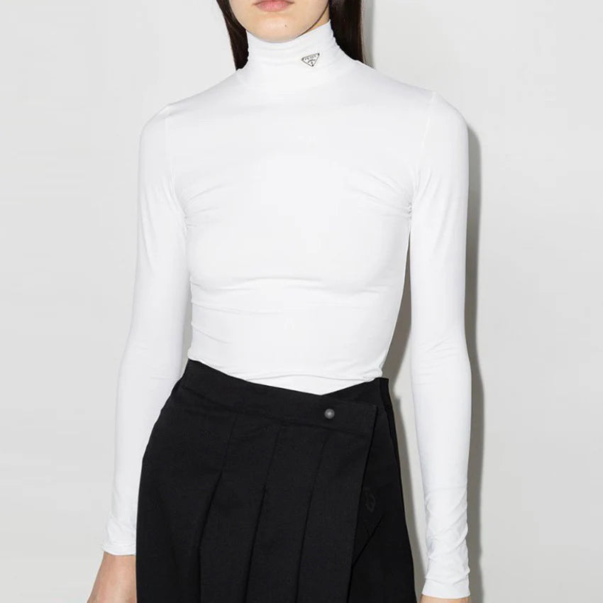 Unisex fashion and versatile high neck base shirt 1024080503