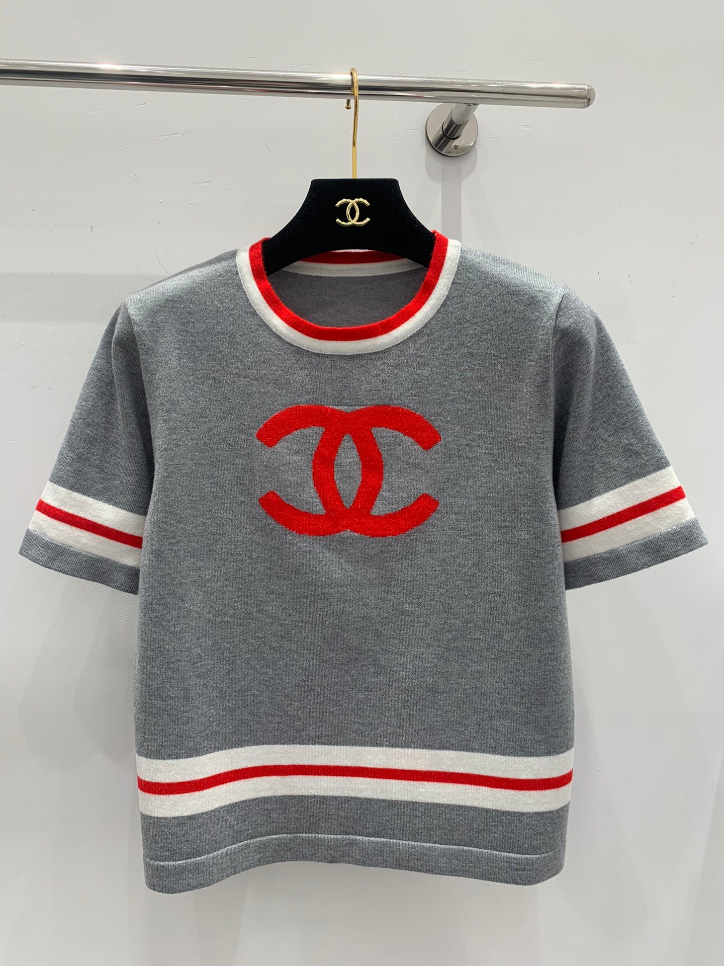 CNL fashion round neck knitted short sleeves 0725030101