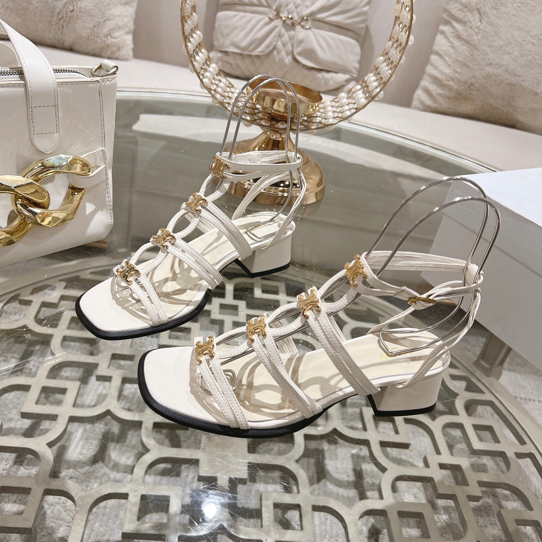 CLN new fashion retro thick heel sandals 0725031008