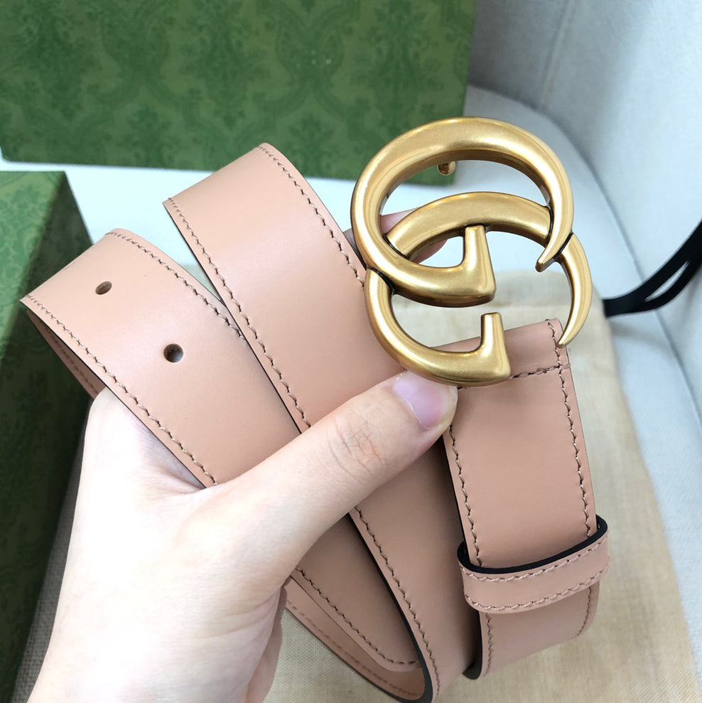 Classic  Ancient Gold Buckle Simple Belt