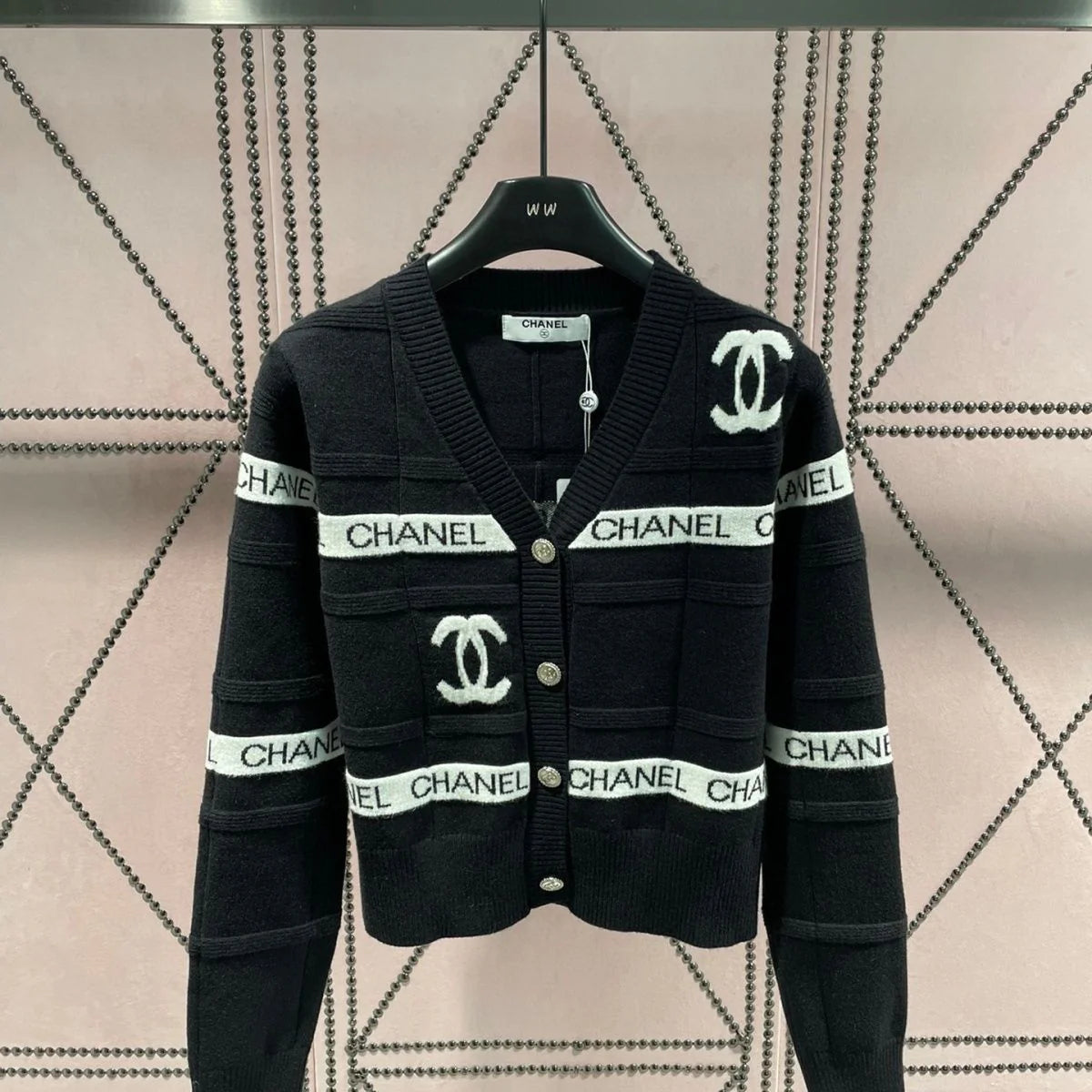 New Casual Letter Jacquard Long Sleeve Jacket 1024030610