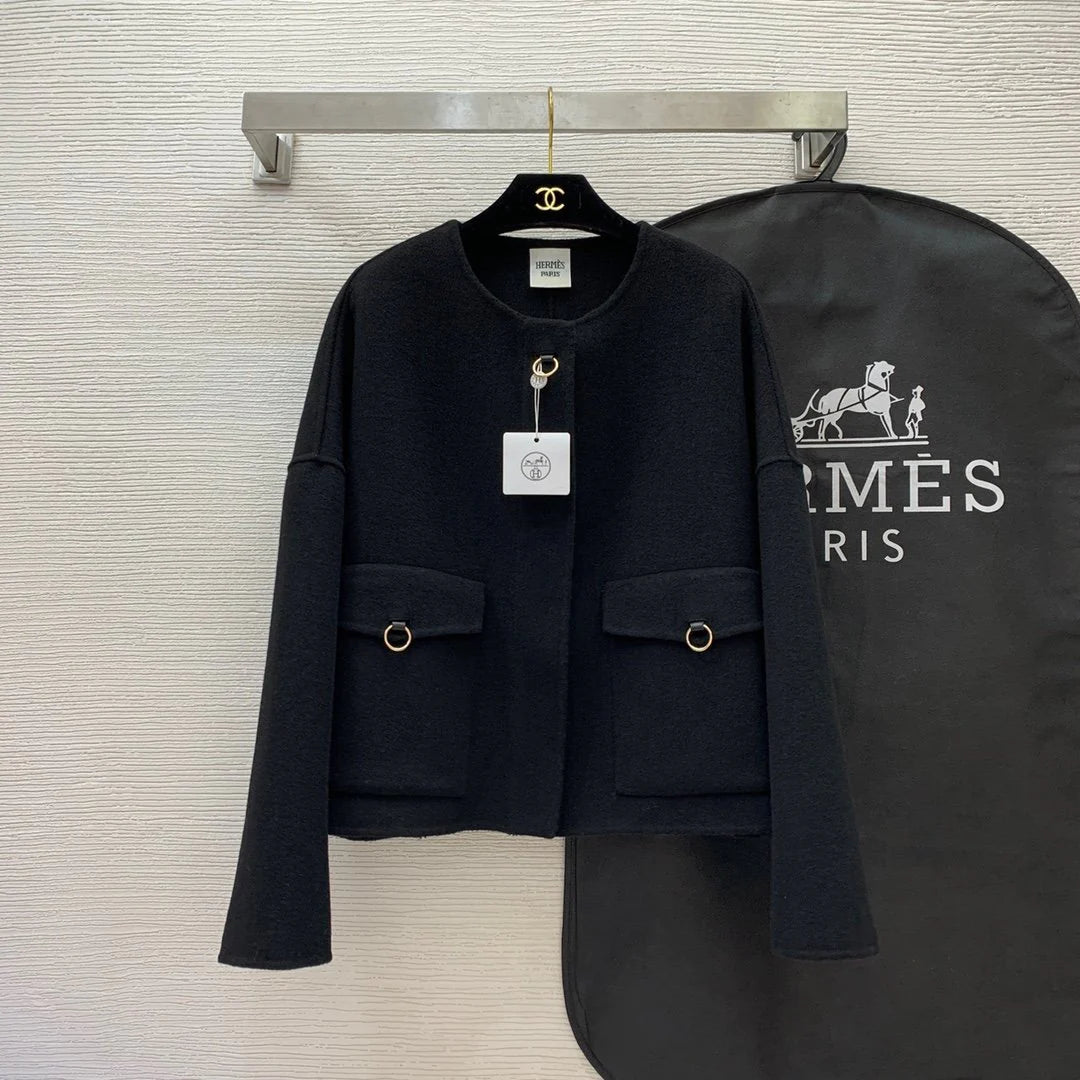 H Fashion Women's Cashmere Short Jacket 0724022303