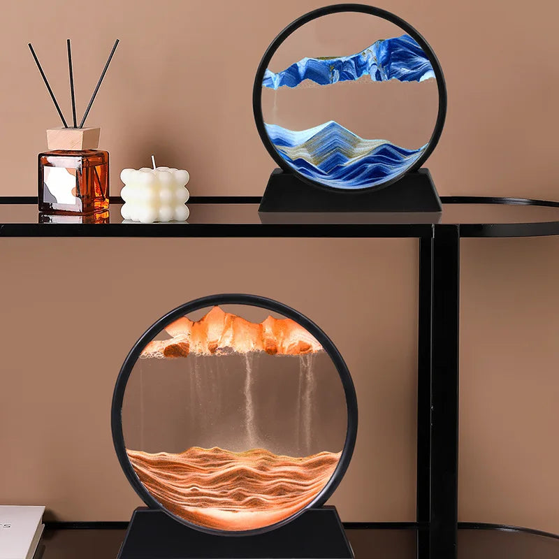 Dynamic hourglass decoration for luxurious gifts in the family living room