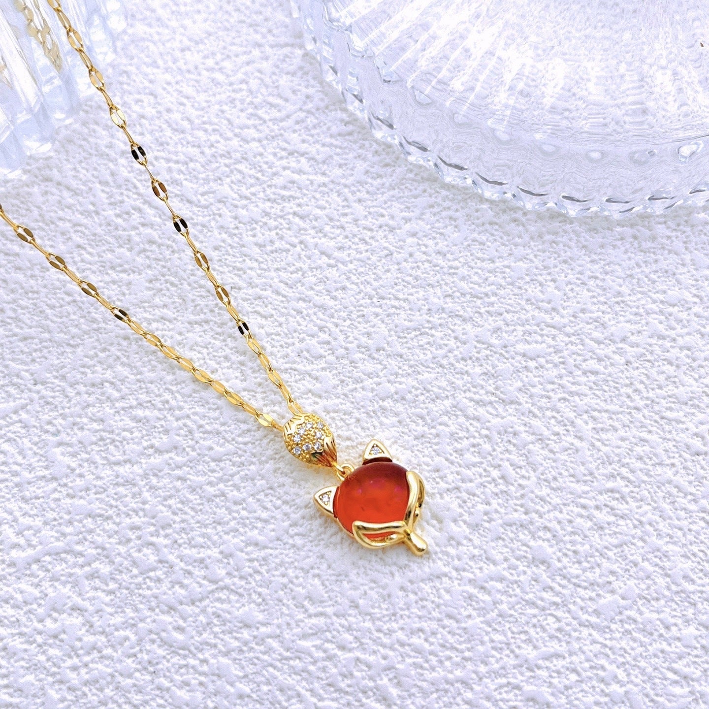 Fox collarbone necklace 2025081303