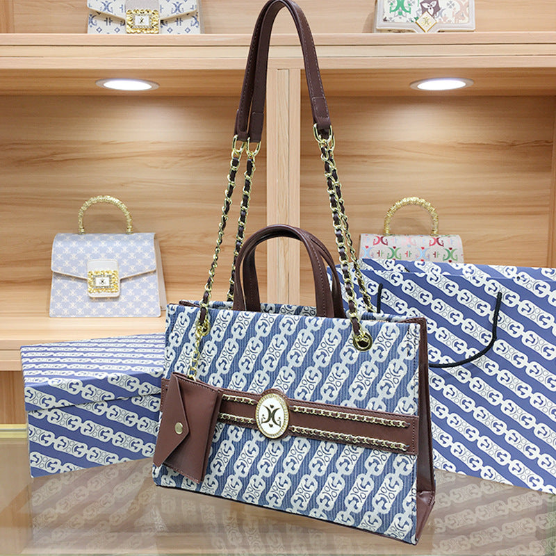 High-end embroidered canvas handbag 2025080815