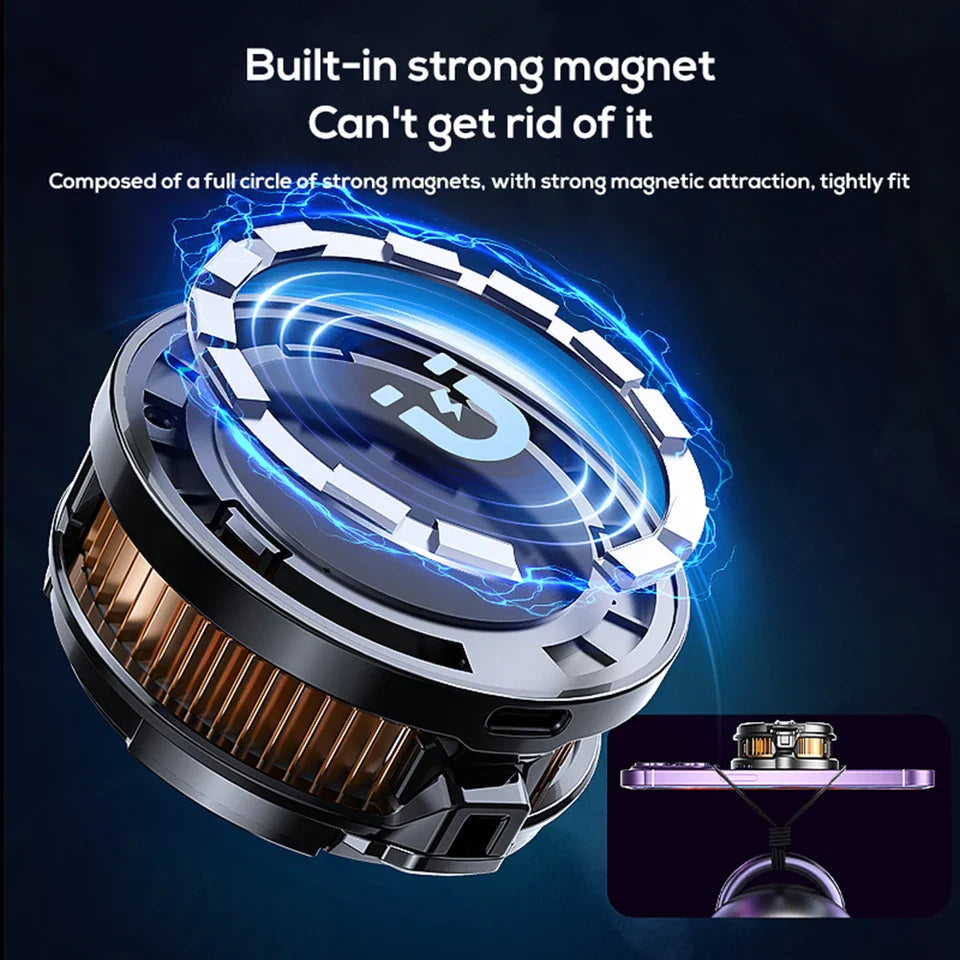 Magnetic&Rear Clip Phone Cooler 7-Color Illumination