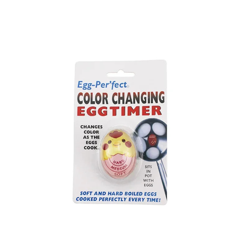 Cartoon Egg Timer Sensitive Hard & Soft Boiled Egg Color Changing Indicators Kitchen Boiled Egg Temperature Observer