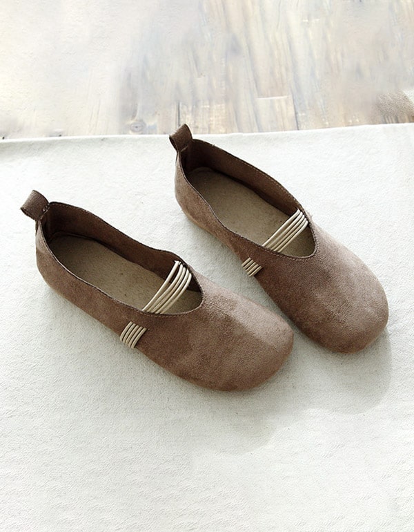 Women's Suede Light Weight Retro Flat Shoes