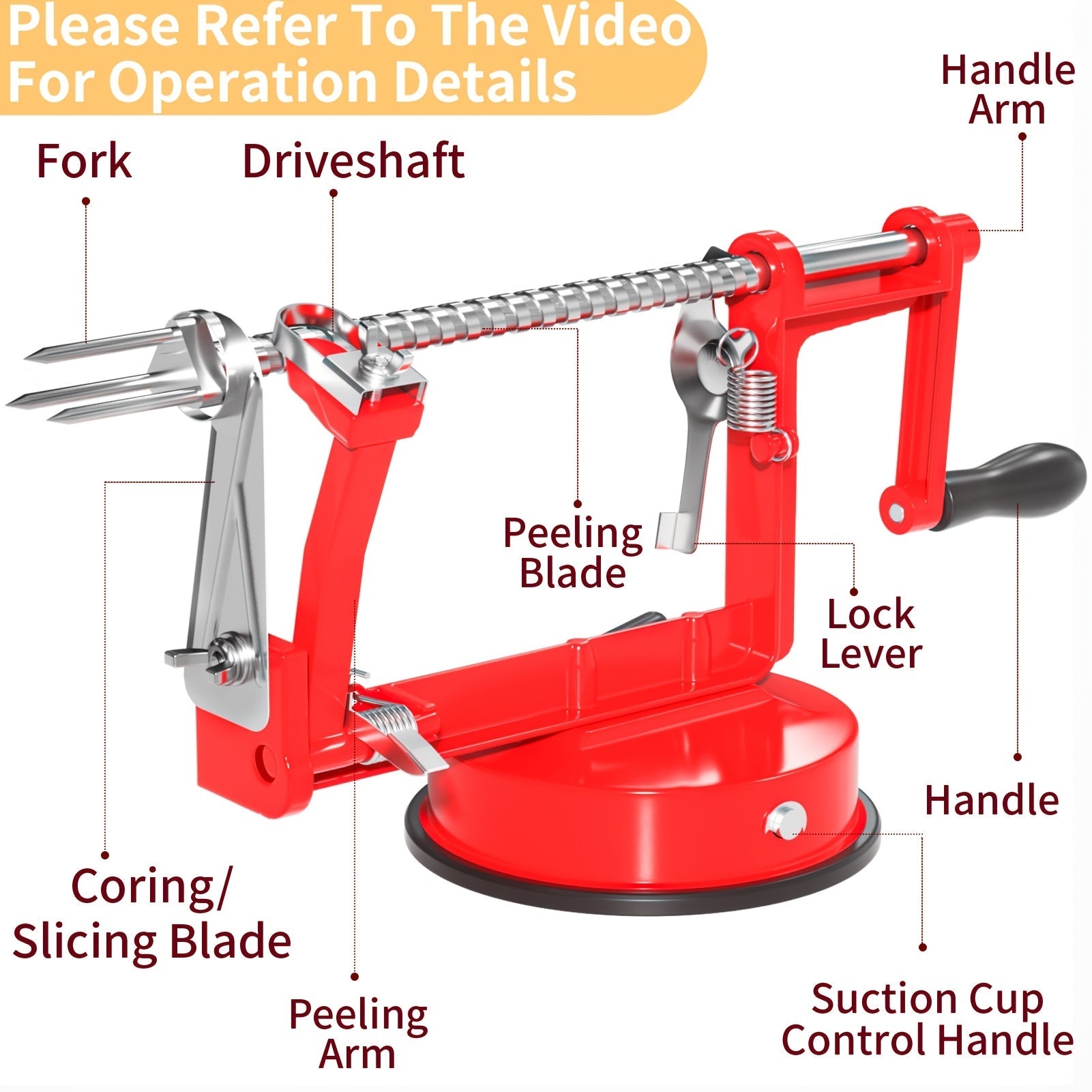 Apple Slicing & Coring 3-in-1 Heavy Duty Peeler