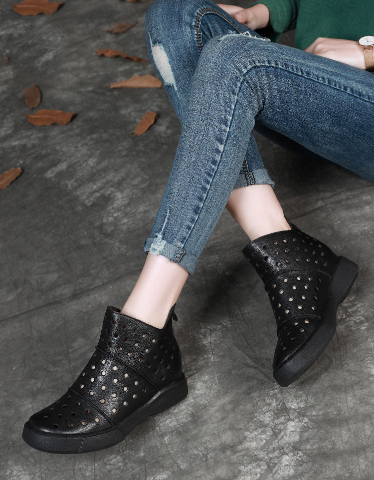 Handmade Comfortable Hollow Breathable Summer Boots 35-42