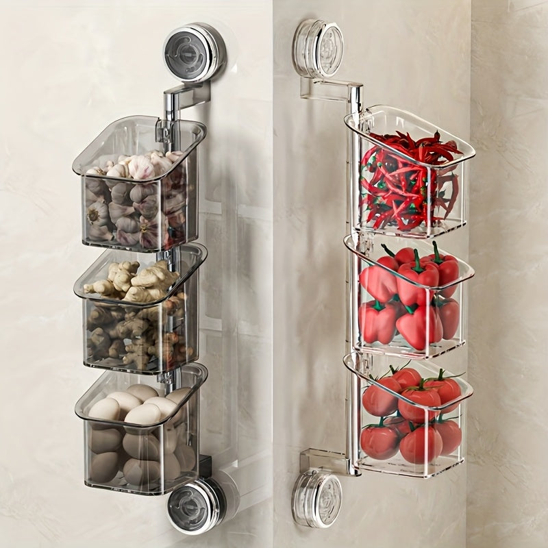 Rotating Organizer Suction Cup Kitchen Shelf
