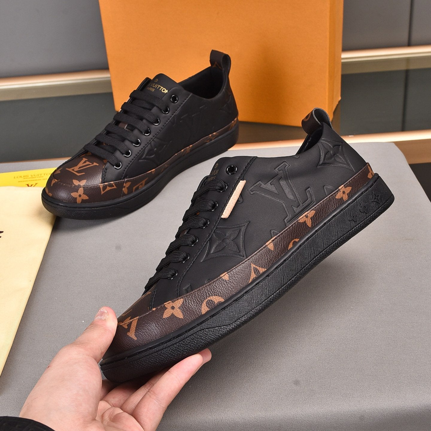 Leisure Pattern Two Tone Trendy Low-top Shoes