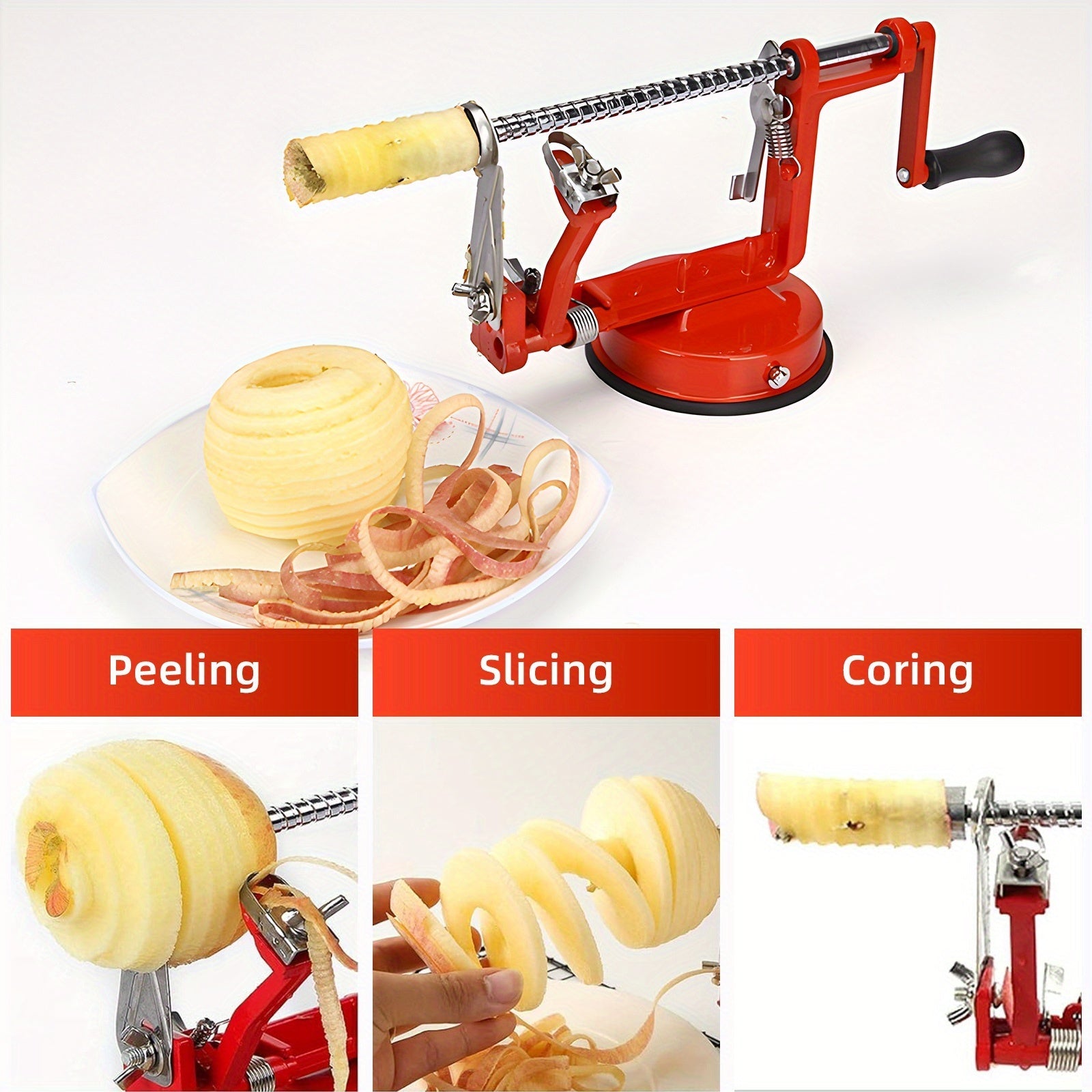 Apple Slicing & Coring 3-in-1 Heavy Duty Peeler
