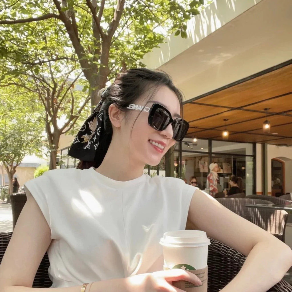 Black Frame Plain UV Protection SunglassesPD05202411904