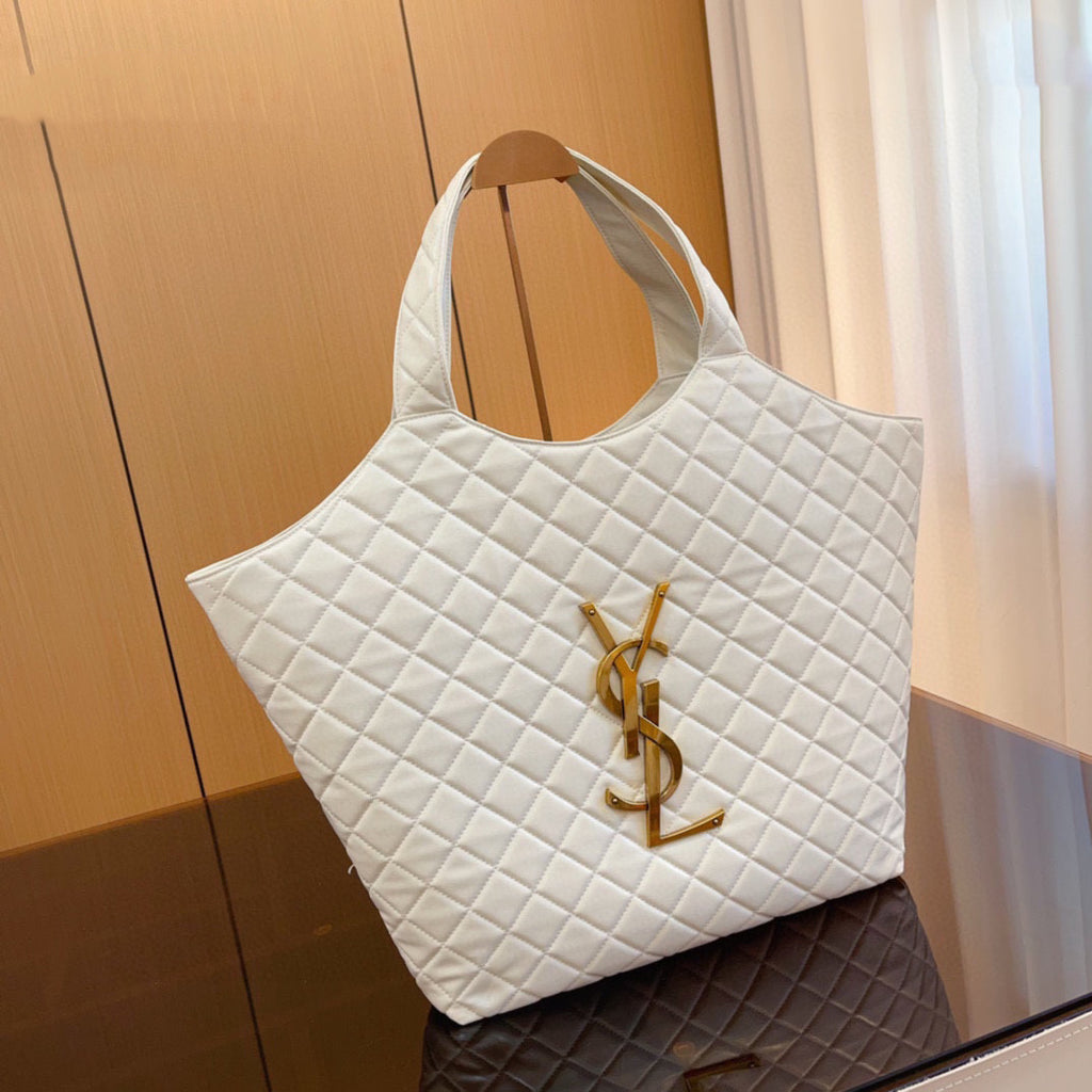 White Icare extra large shopping bag 0724032501