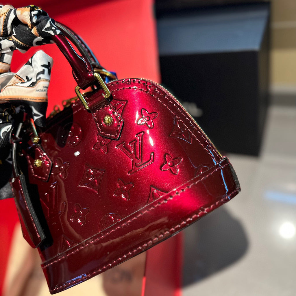 Embossed bright leather Alma shell bag 1824041702