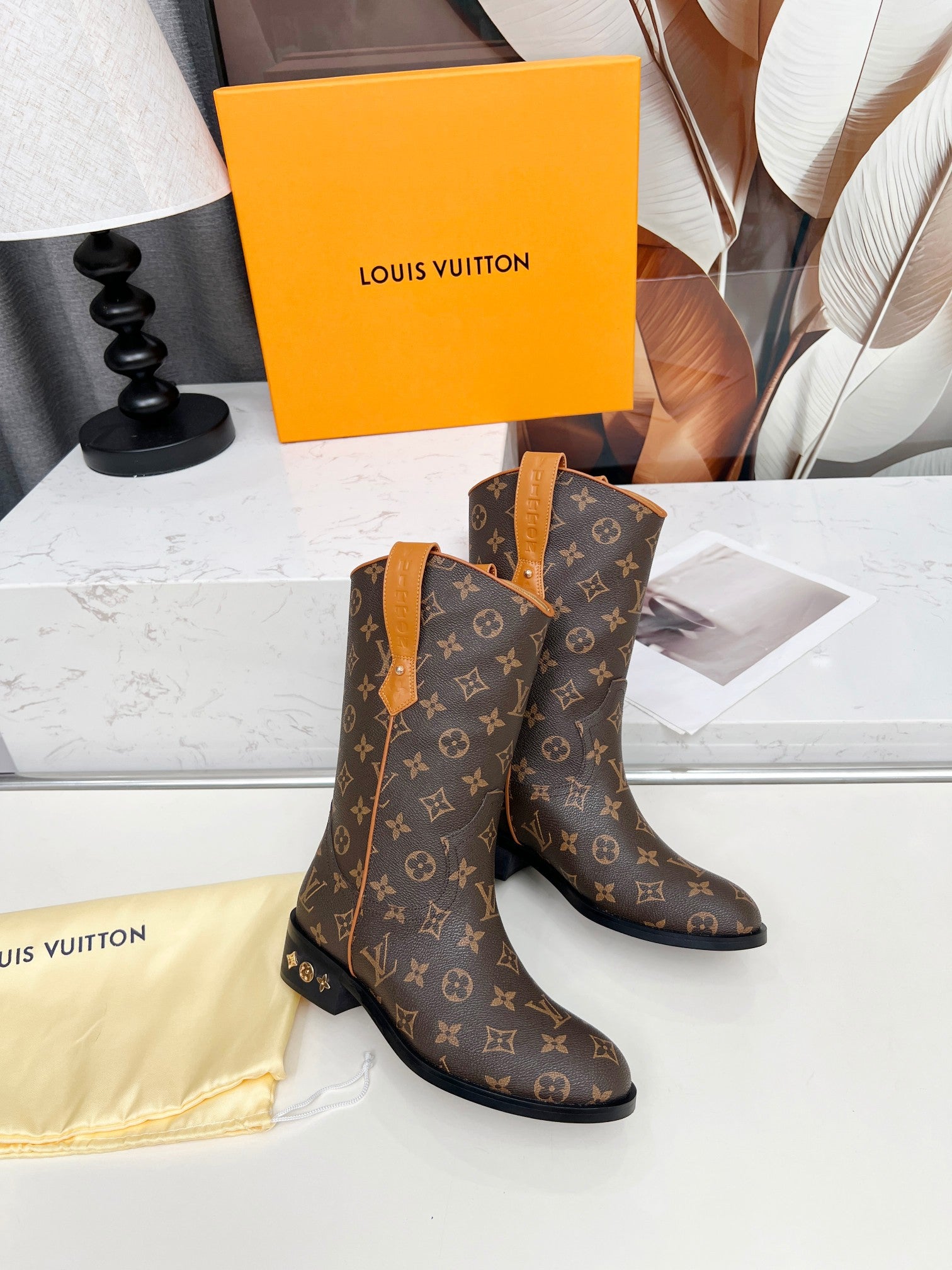 Lvv new fashionable printed long boots 0725092201