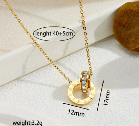 Titanium steel jewelry collarbone chain 2025081106