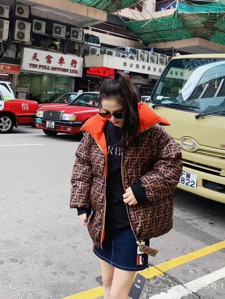 2023 New autumn and winter double-sided down jackets for men and women, loose casual plus velvet warm hooded jackets XC1523092002