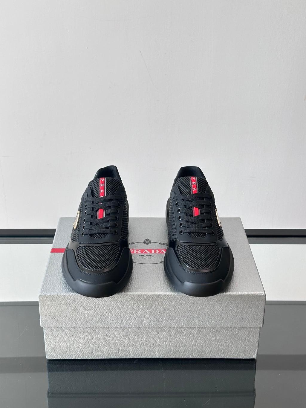 PR Mesh lace-up sneakers 0725061201