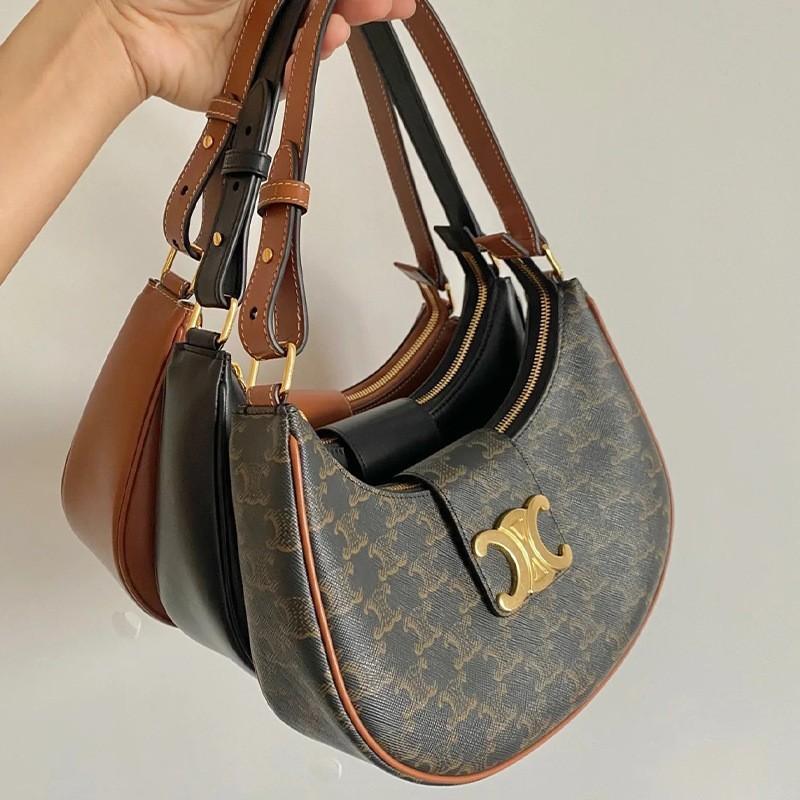 New Vintage Old Flower Portable Crescent Bag 1024041126