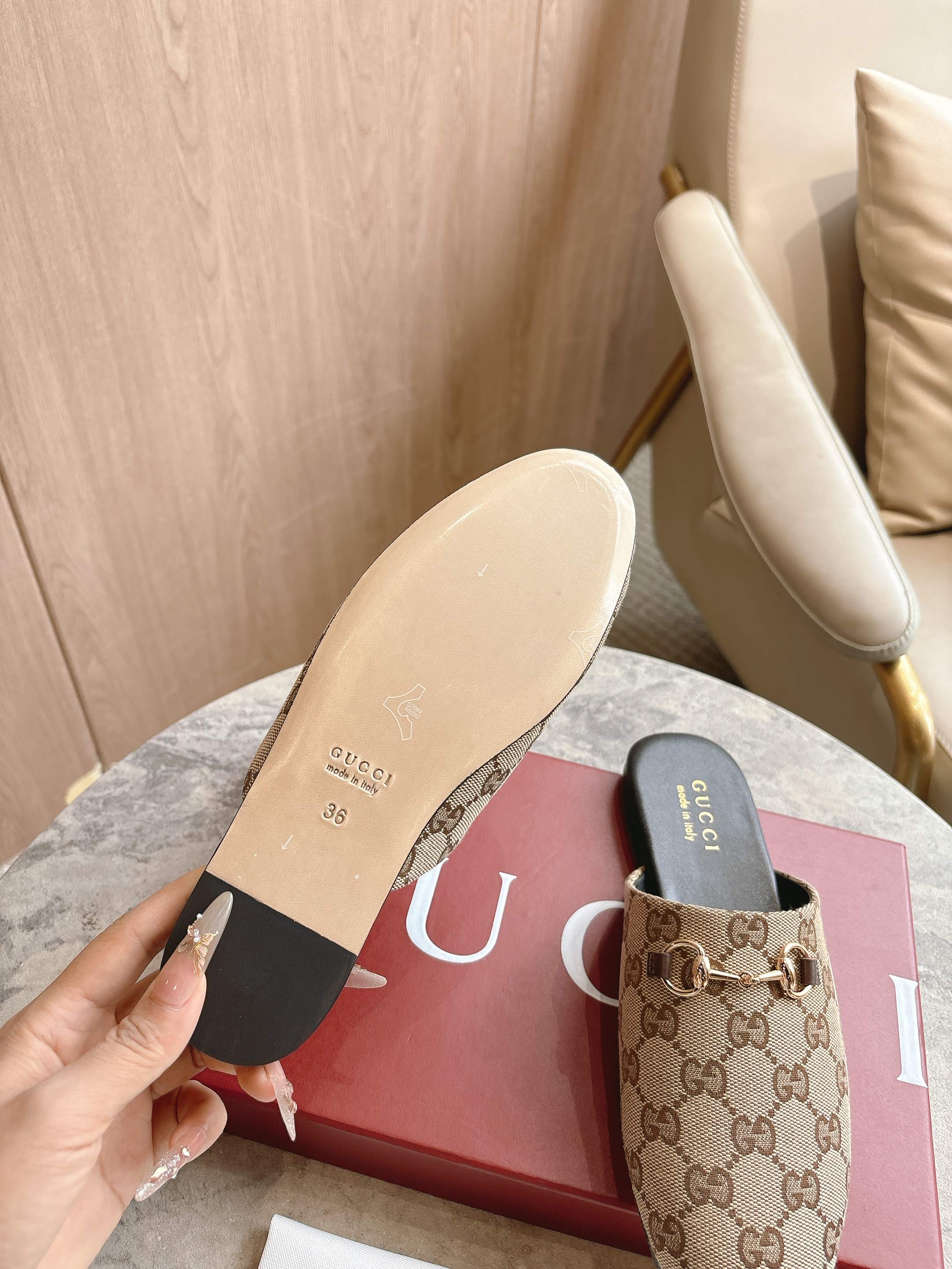 GG horse bit buckle slippers 0725101406