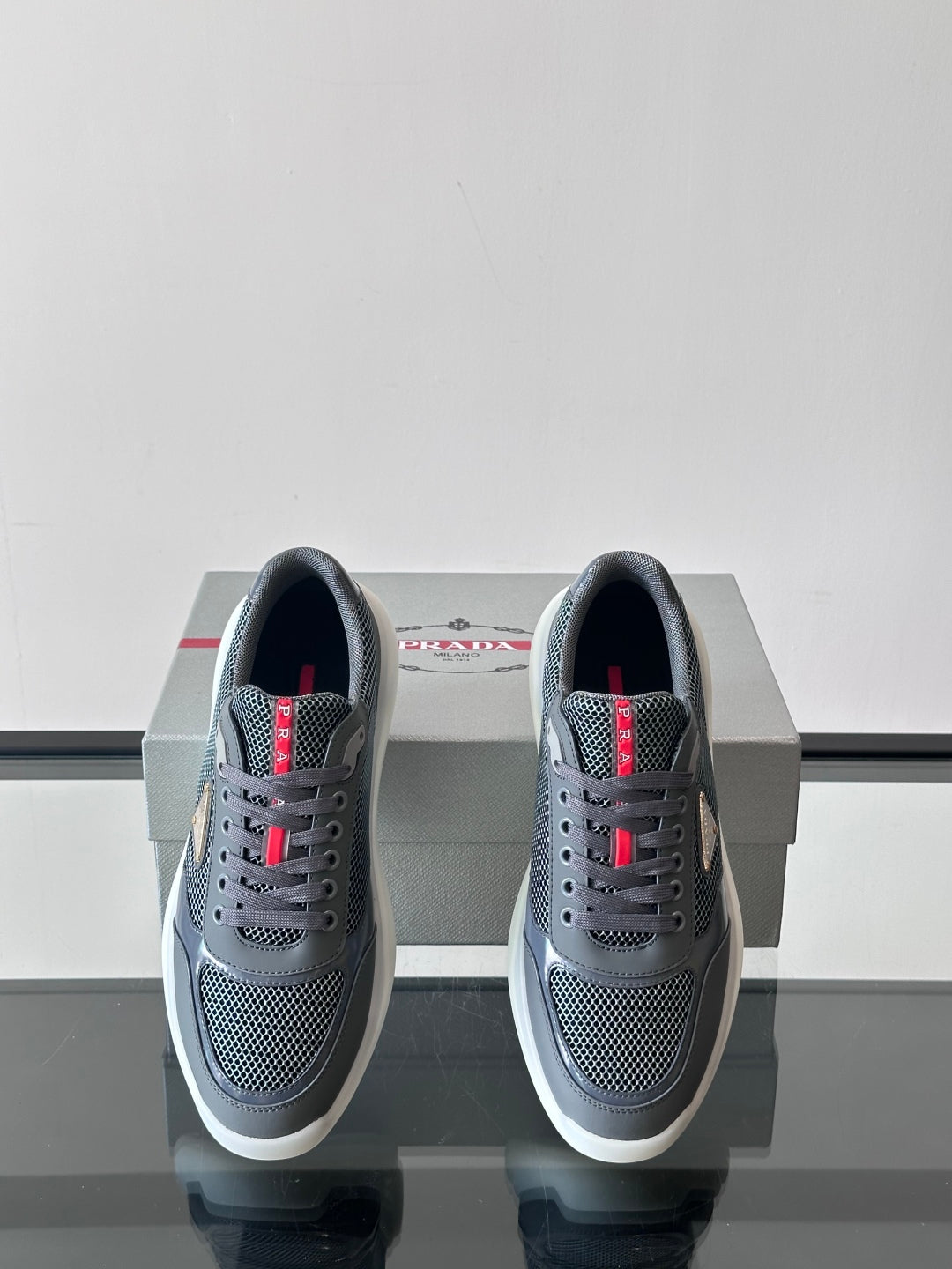 PR Mesh lace-up sneakers 0725061201