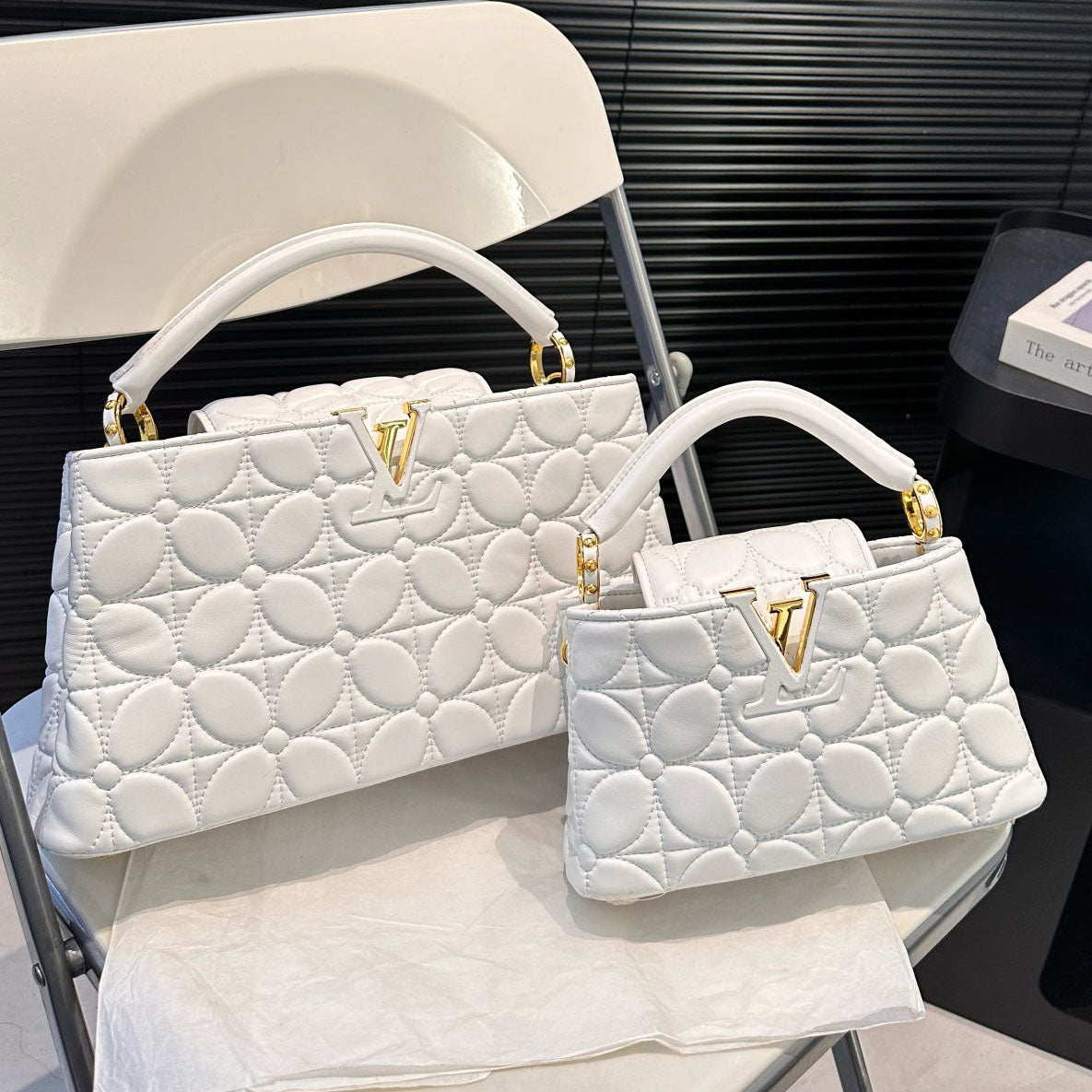 LV new CAPUCINES sheepskin embroidery handbag XC24100903