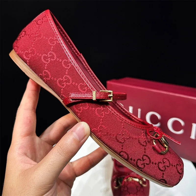 New retro Mary hundred with commuting flat single shoes 1025041114