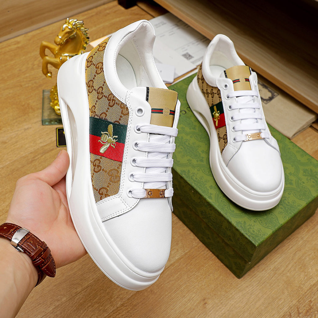 Fashion Bees&stripes g pattern casual lace-up shoes