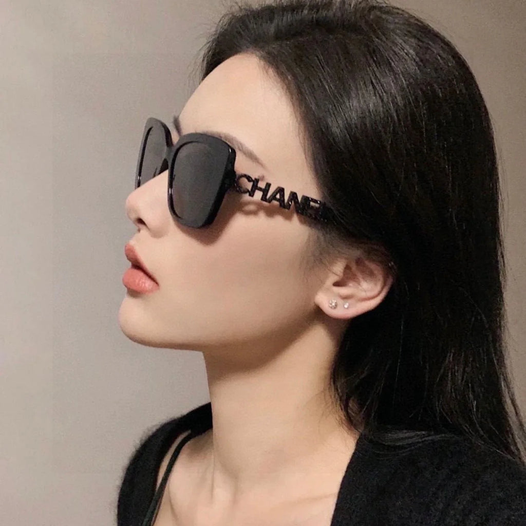 Black Frame Plain UV Protection SunglassesPD05202411904