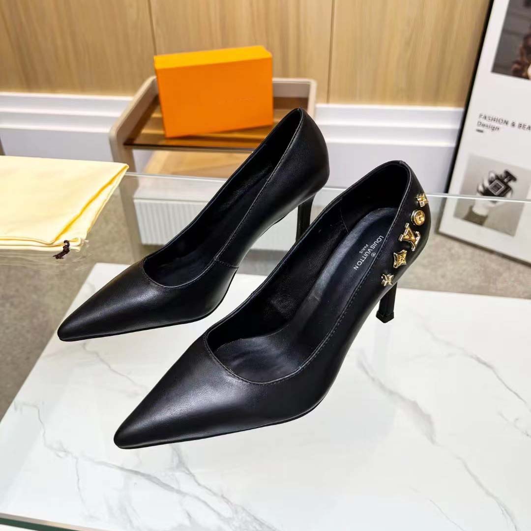 New Classic  Pointed Toe Leather Shoes 9.5CM High Heels