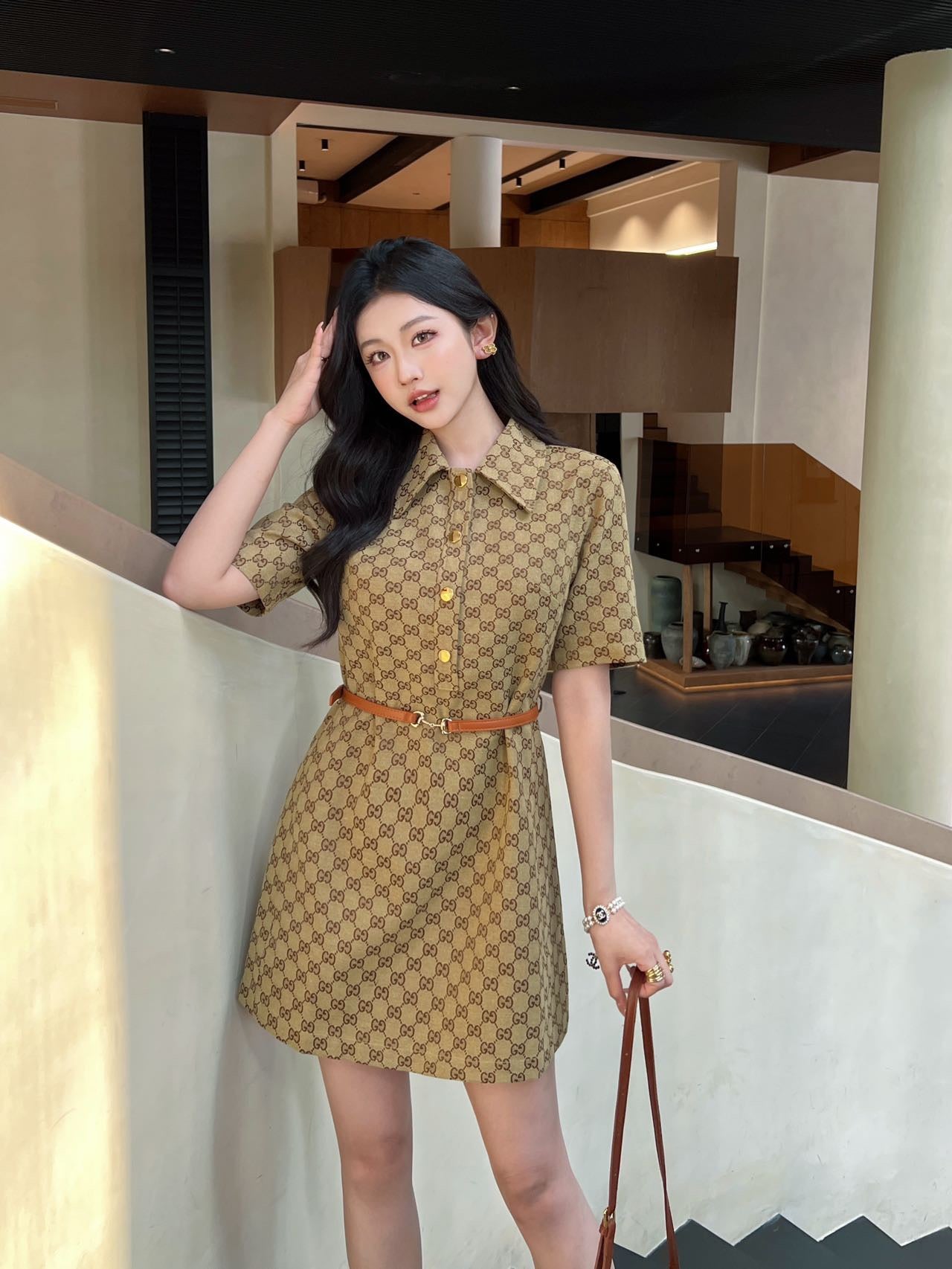 GG Fashion printed stand-up collar 0725062014