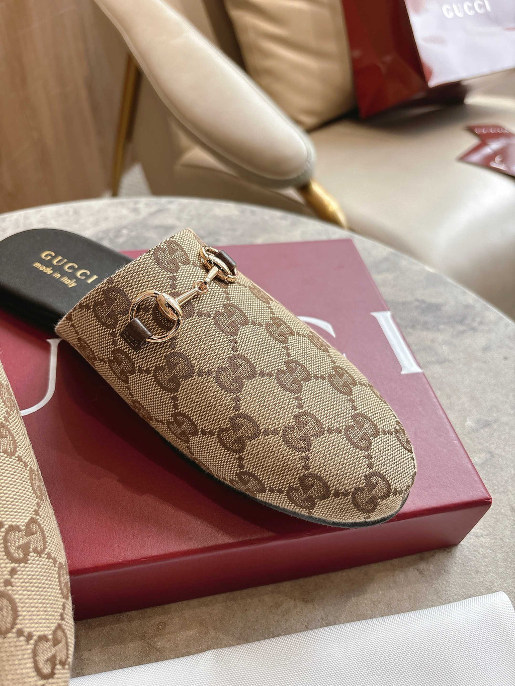 GG horse bit buckle slippers 0725101406