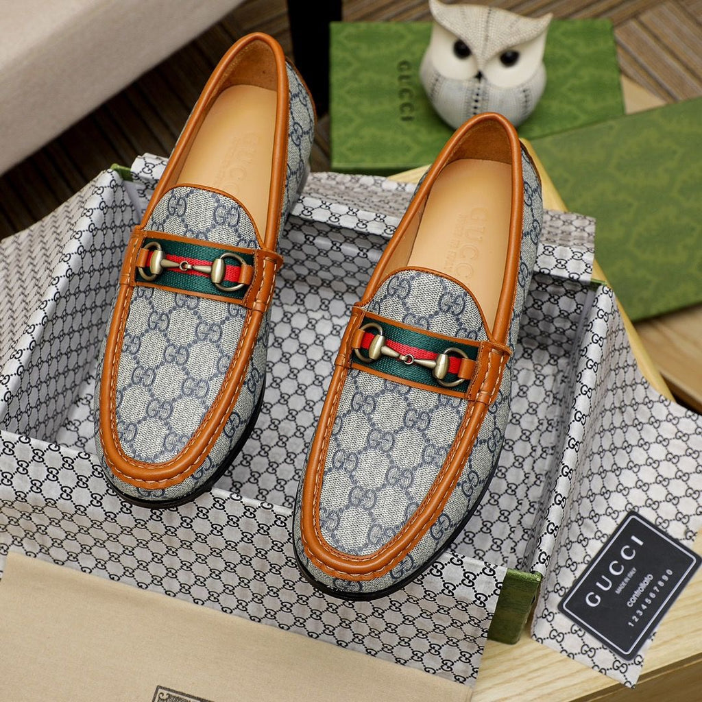 Gentleman Men's Shoes Leather Popular Classic Presbyterian Pattern Loafers 022024071102