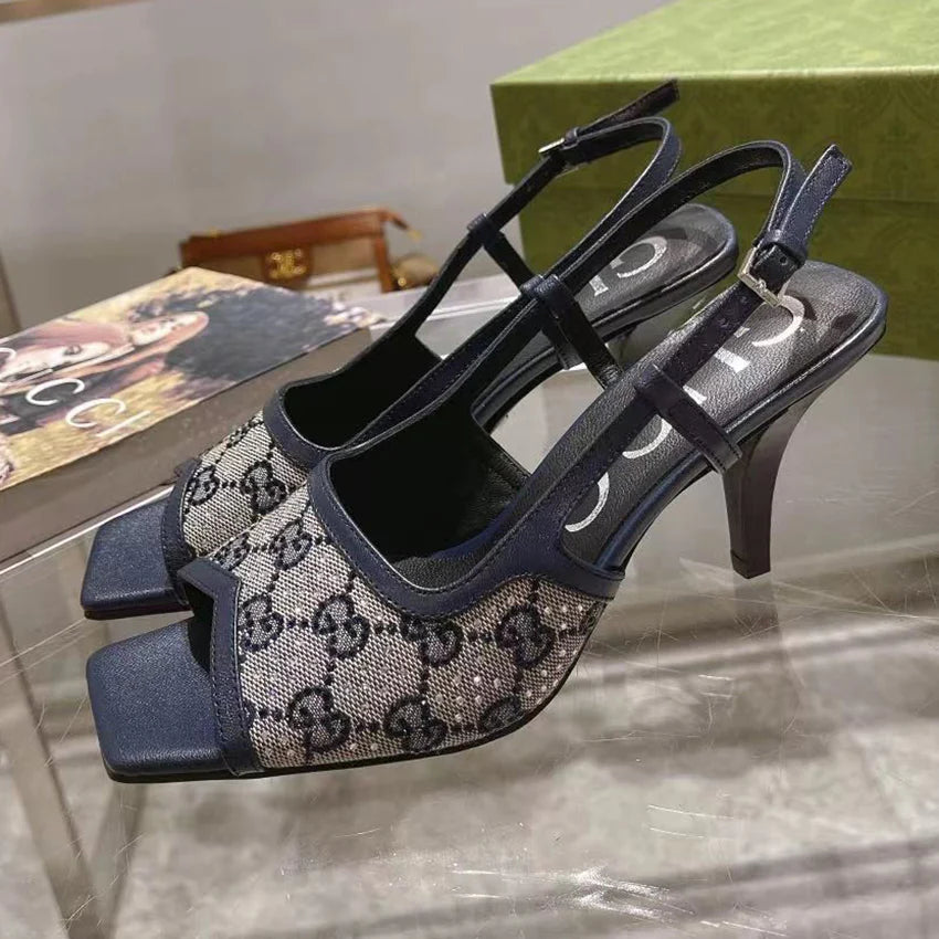 Luxury vintage rhinestone high heeled sandals 1024060520