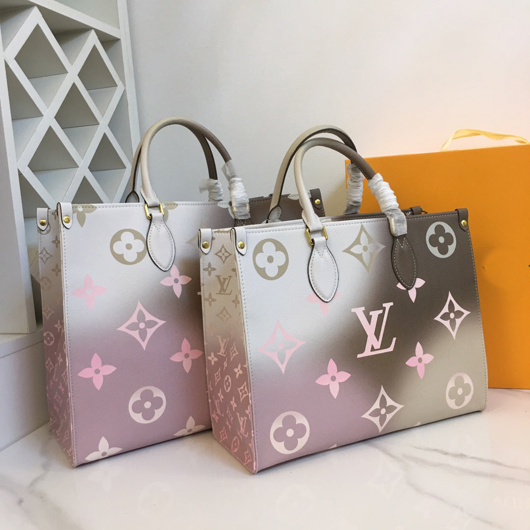 Ladies Off-White Colorblock Brand Print Bag Shopping Bag