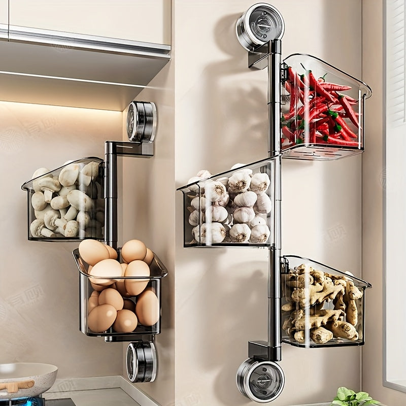 Rotating Organizer Suction Cup Kitchen Shelf