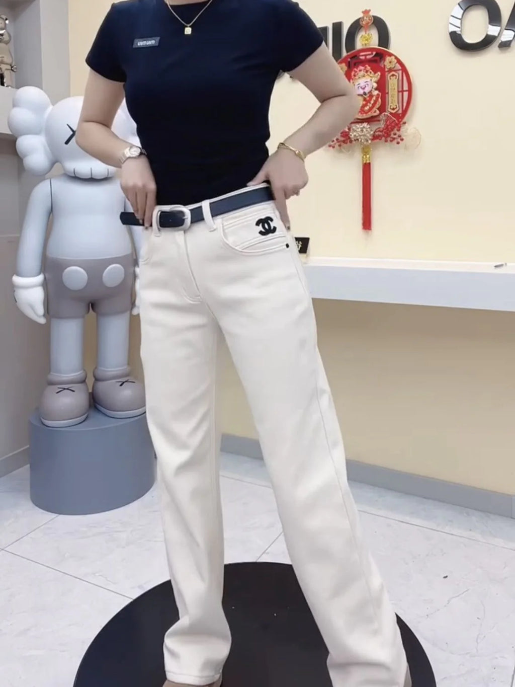 New Large Size Stretch Straight Trousers 1024030601