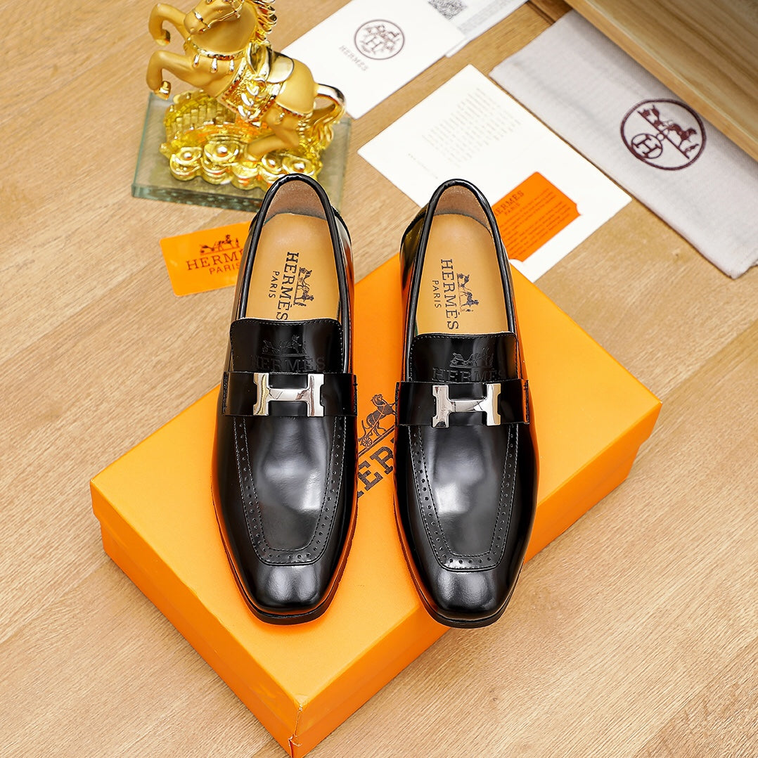 HMS Fashion Men's Cowhide Leather Shoes 0725022102