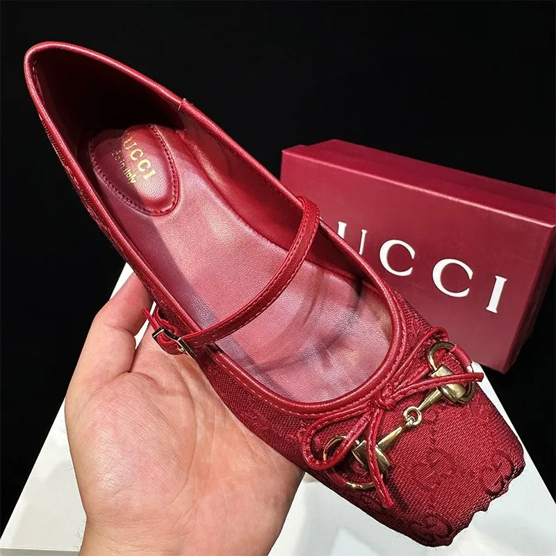 New retro Mary hundred with commuting flat single shoes 1025041114