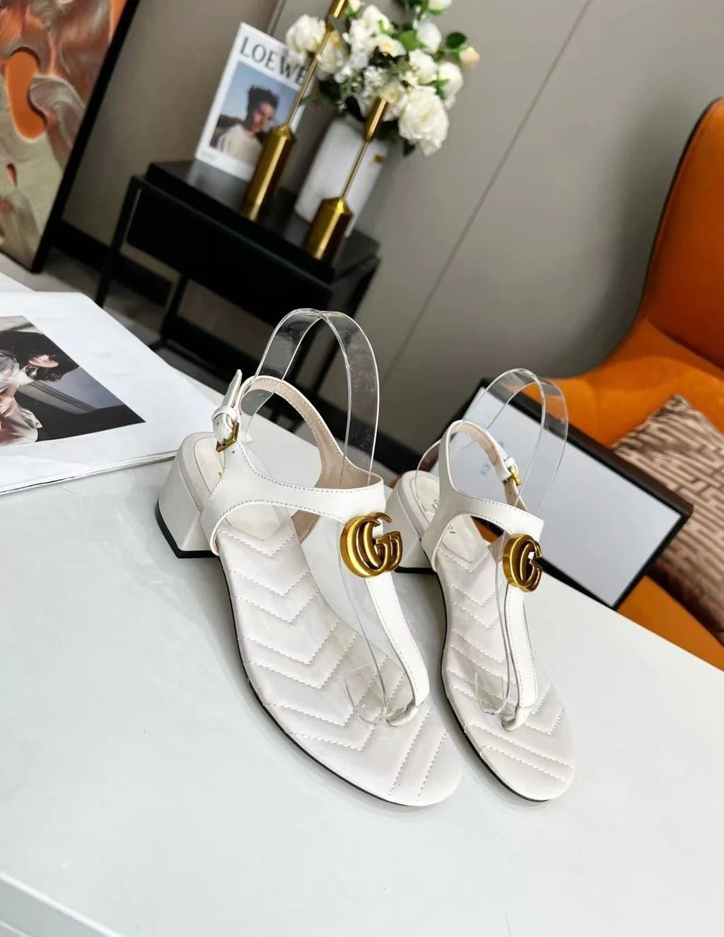 New Women's Sandals Double G Buckle Outer Wear All-match 1024031807