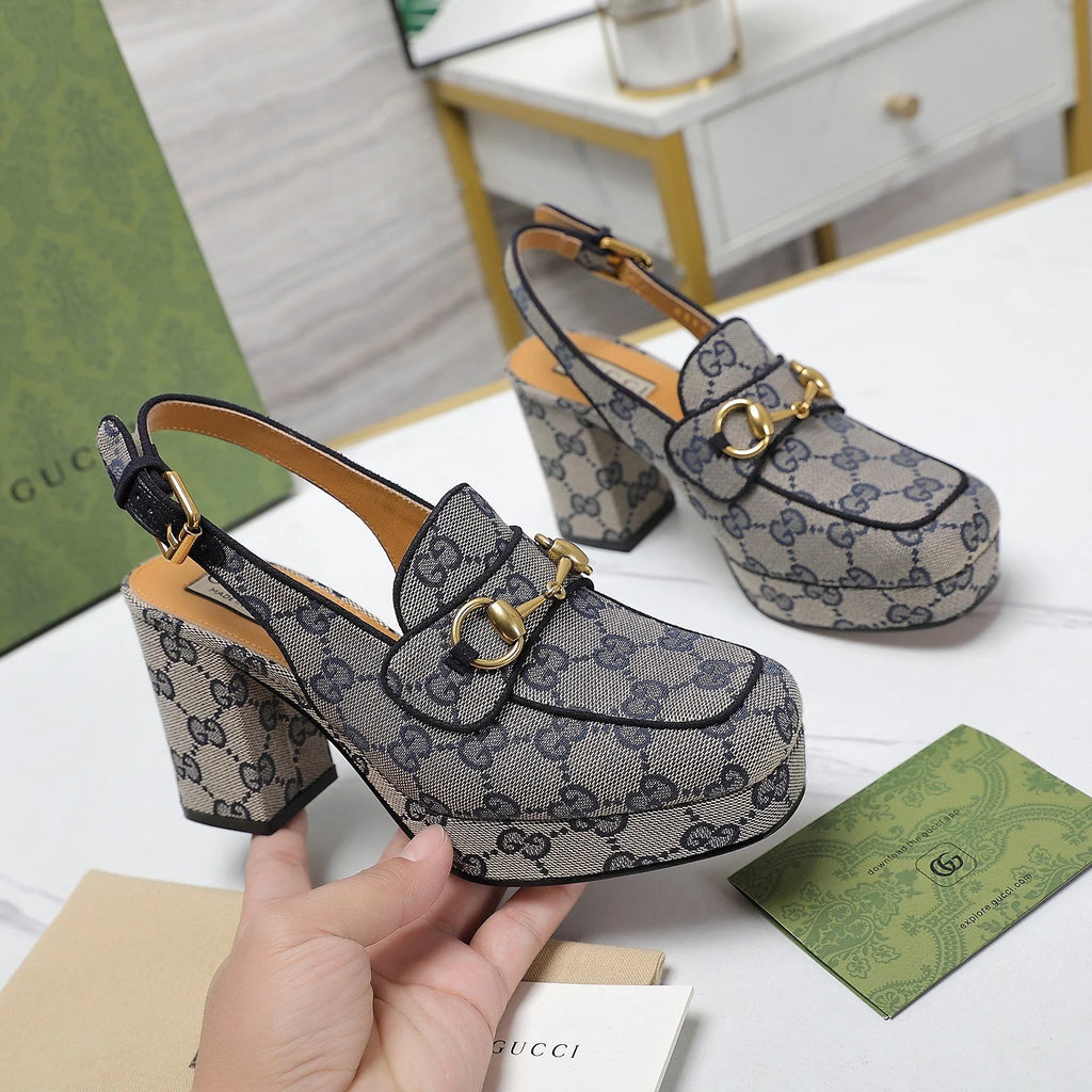 New Women's Horsebit Mid-heeled Sandals and High Heels